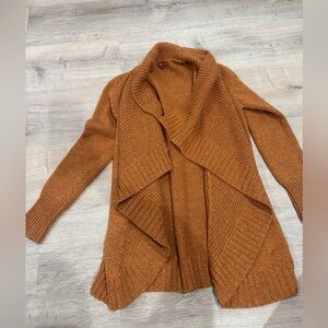 Merona Rust Open-Front Draped Cardigan Sweater